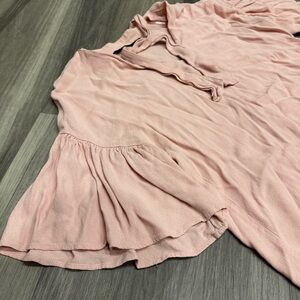 Zara Woman Pink Flowy Top Blouse Medium Boho Feminine Ruffle